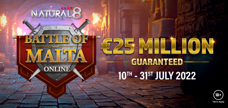 GGPoker Guarantees €25,000,000 During Battle of Malta Online