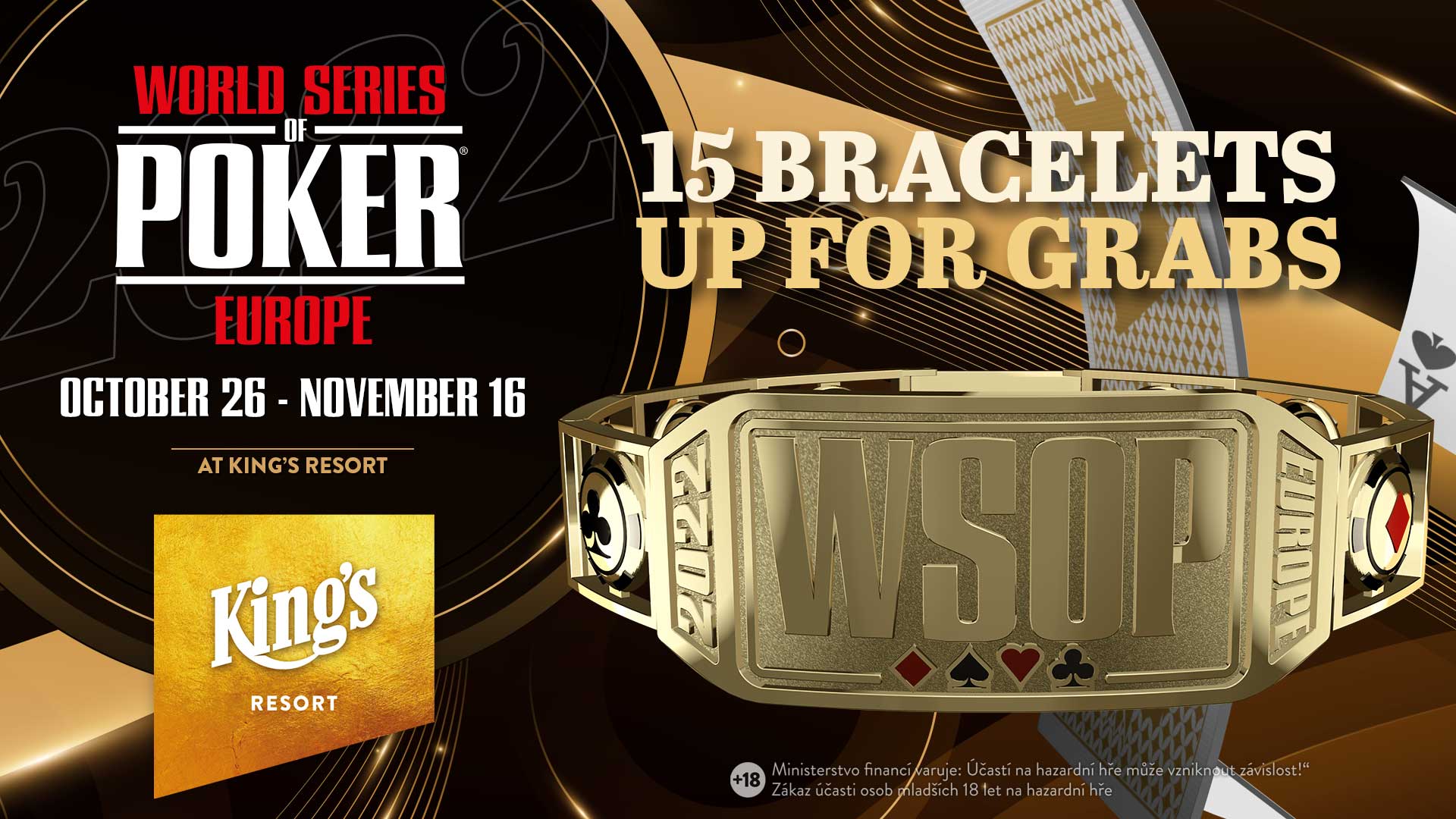 King’s Resort Rozvadov Announces Dates for WSOP Circuit and WSOP Europe